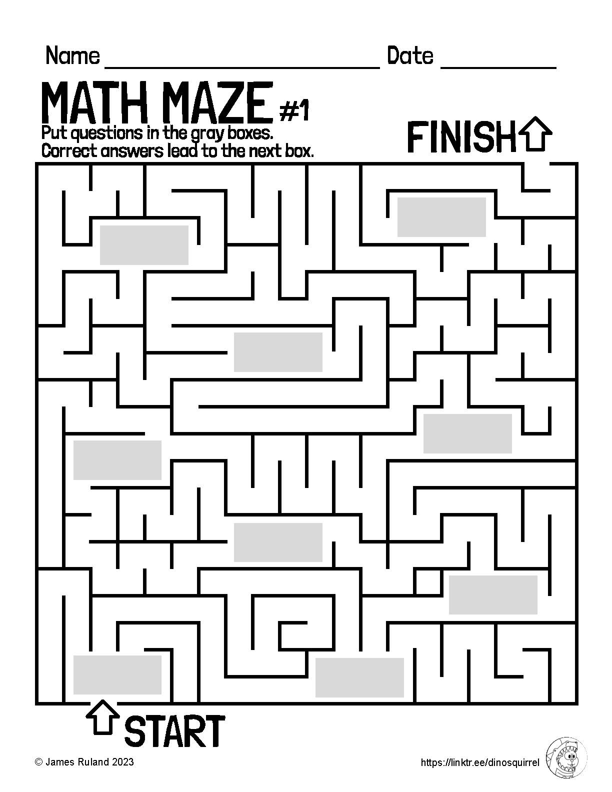 Maze Worksheet For Grade 3