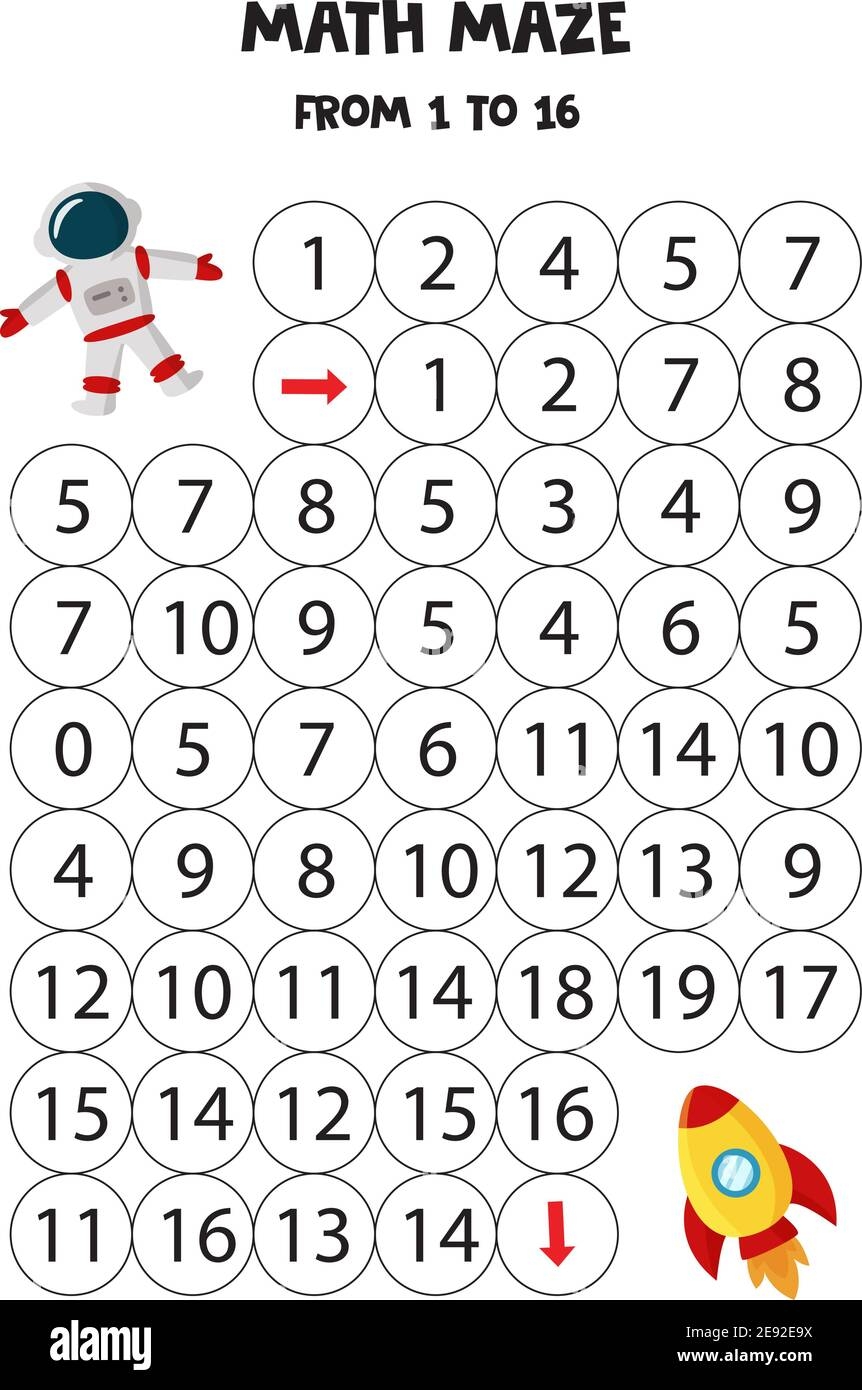 Math Maze And Puzzles Worksheets
