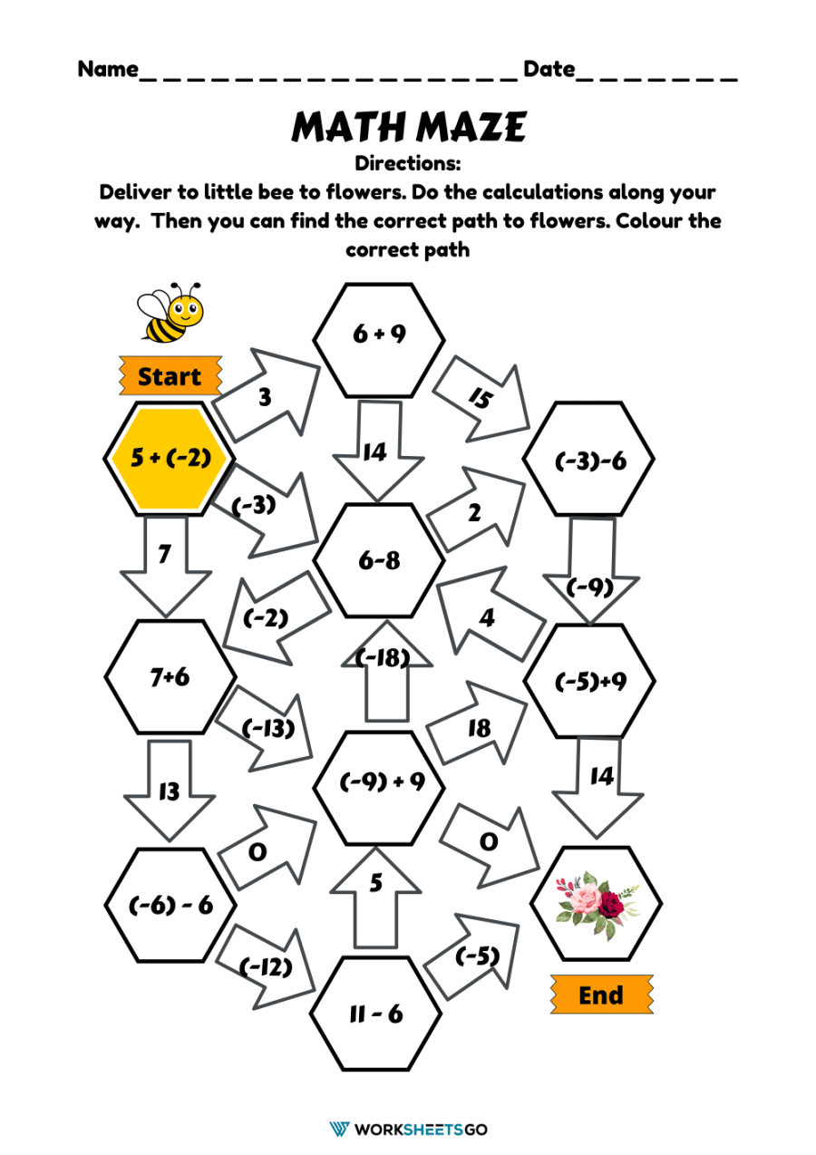 5th Grade Maze Worksheets