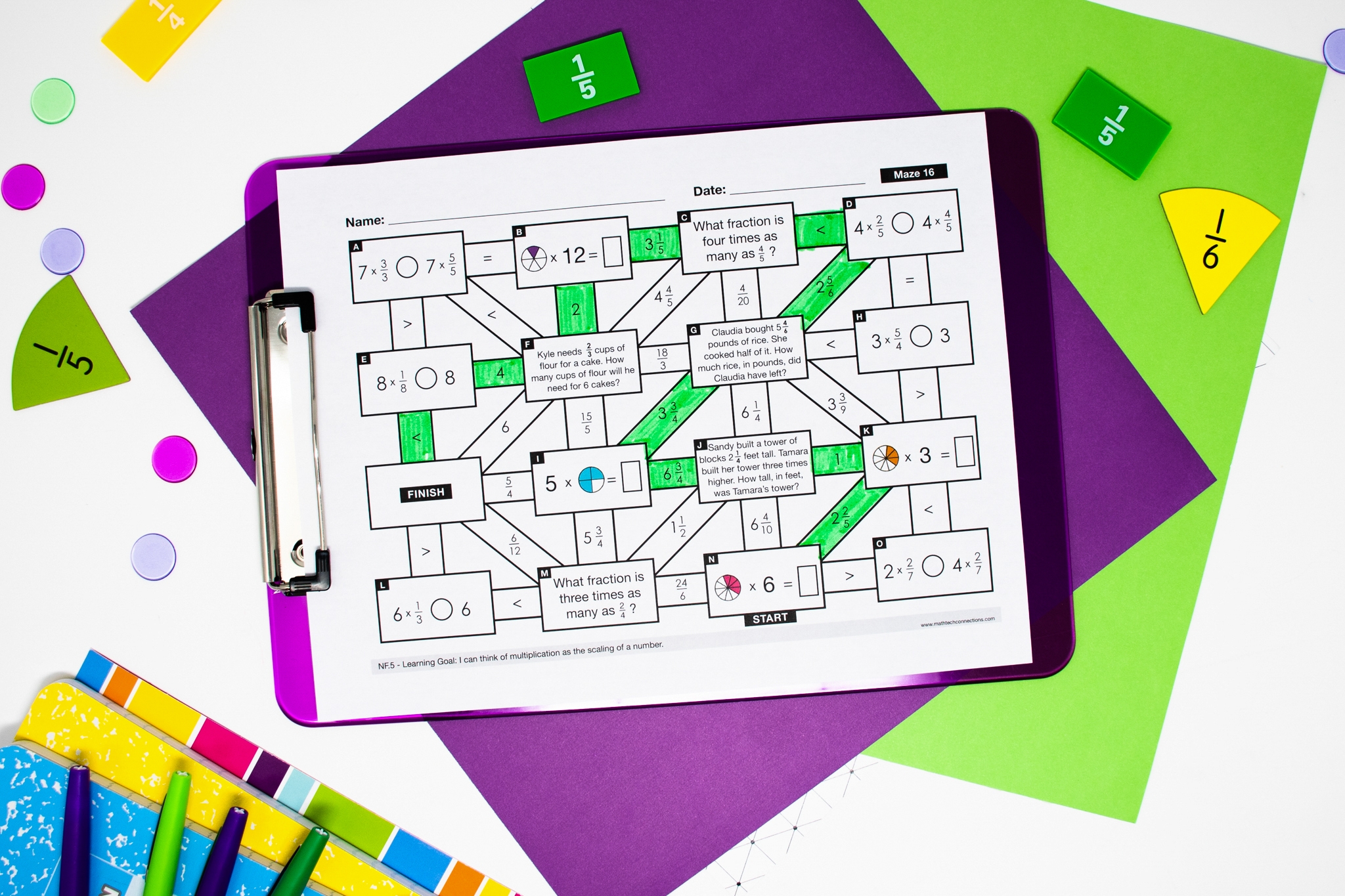 Math Mazes Early Finisher Folders 2nd 5th Grade Math Tech 