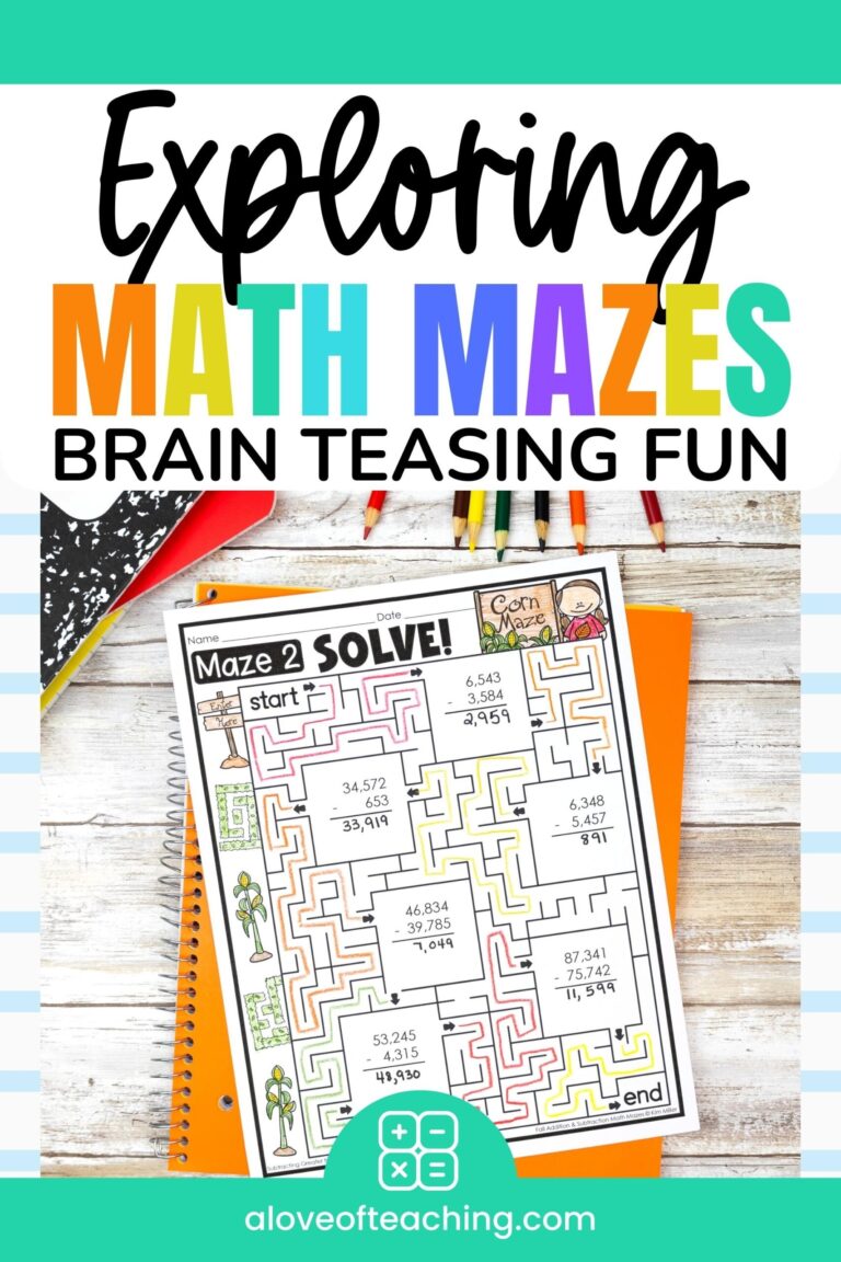 Math Mazes For Brain Teasing Fun A Love Of Teaching Kim Miller