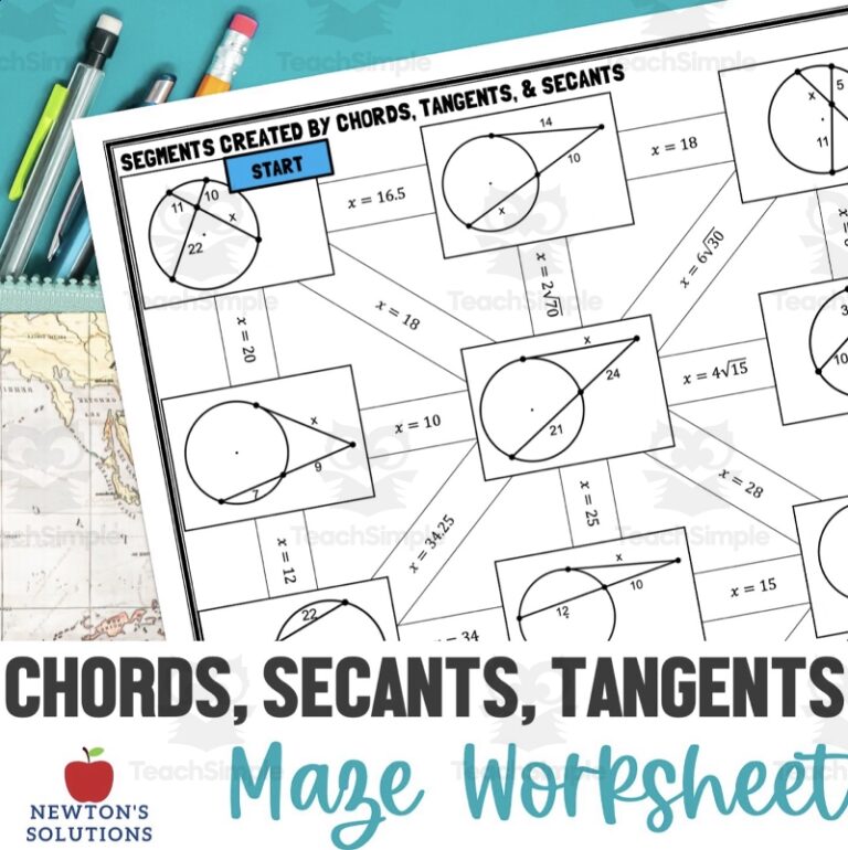 Maze Activity For Lengths Of Chords Secants And Tangents By Teach Simple
