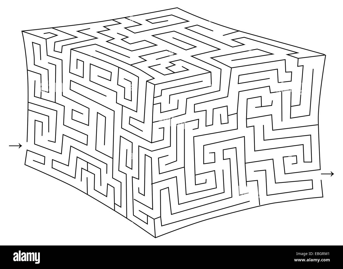 Maze Cube Black And White Stock Photos U0026 Images Alamy