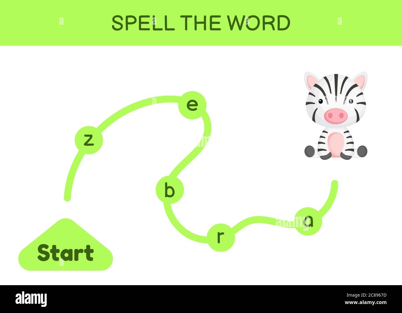 Maze For Kids Spelling Word Game Template Learn To Read Word 