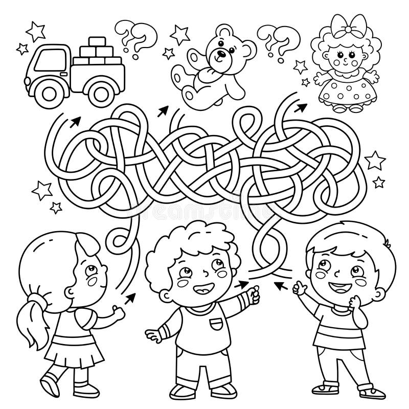 Maze Game Doll Stock Illustrations 84 Maze Game Doll Stock 