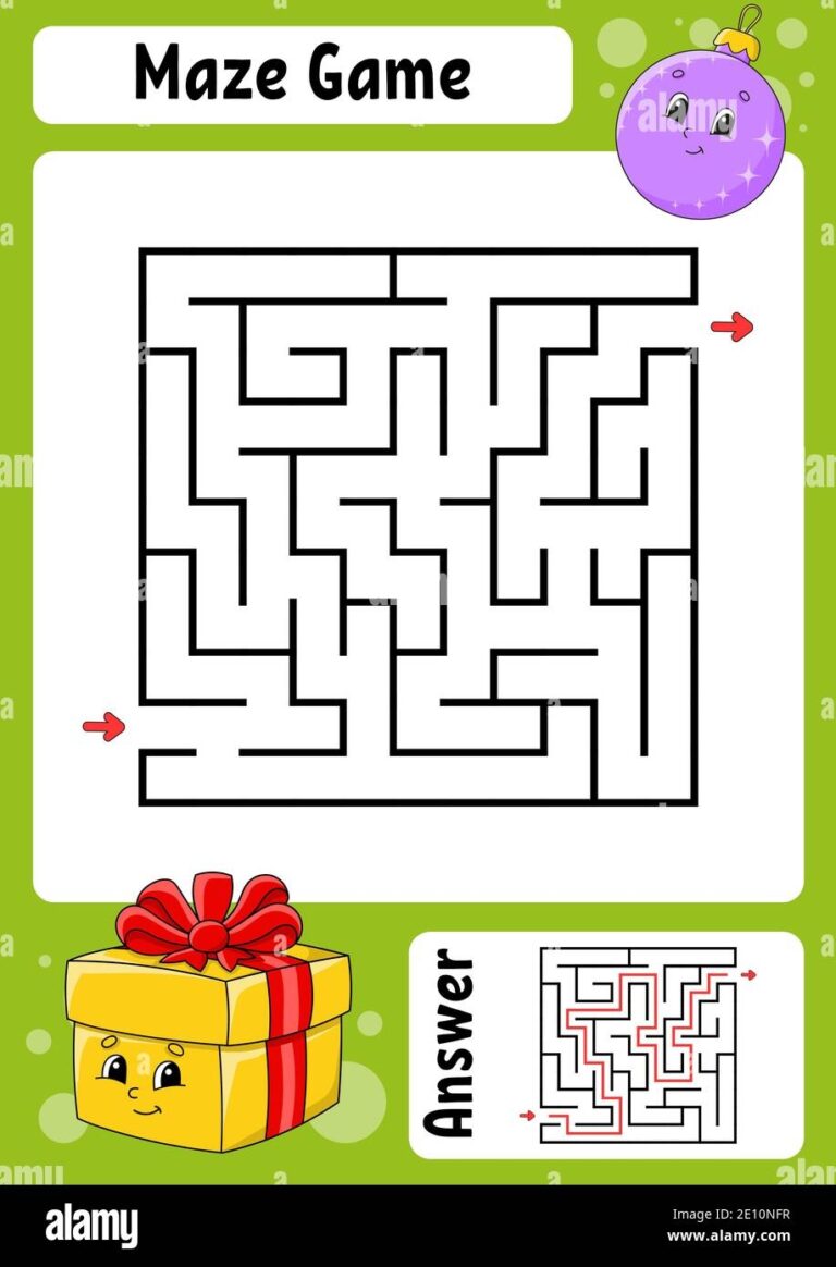 Maze Game For Kids Funny Labyrinth Education Developing Worksheet Activity Page Puzzle For Children Cute Cartoon Style Riddle For Preschool Lo Stock Vector Image U0026 Art Alamy