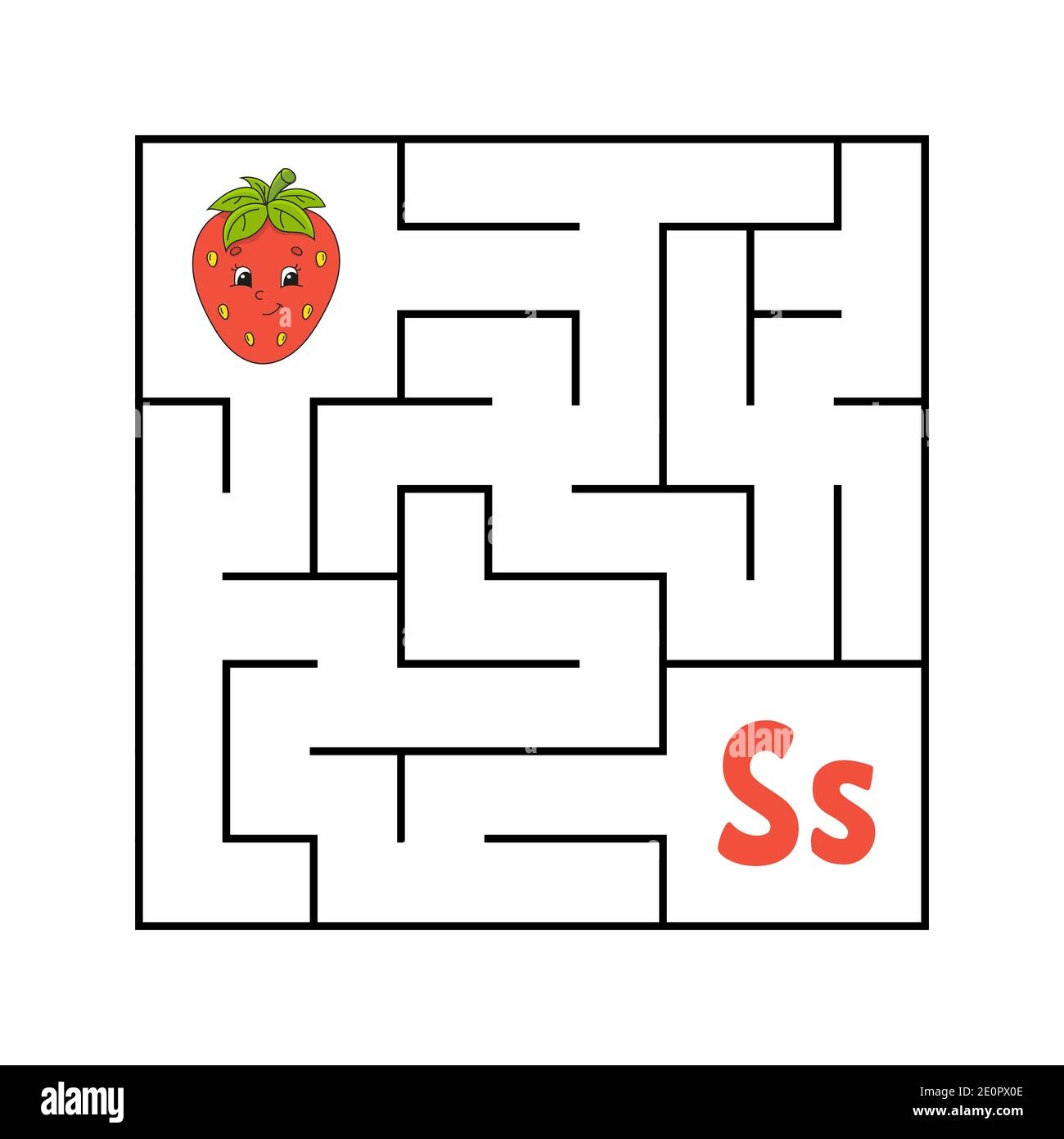 Maze Game For Kids Funny Labyrinth Education Developing Worksheet Activity Page Puzzle For Children Cute Cartoon Style Riddle For Preschool Lo Stock Vector Image U0026 Art Alamy