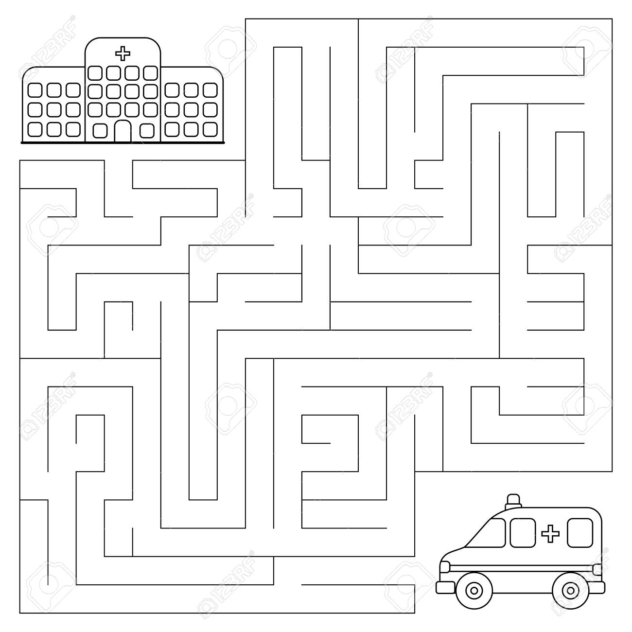 Ambulance Maze Worksheet