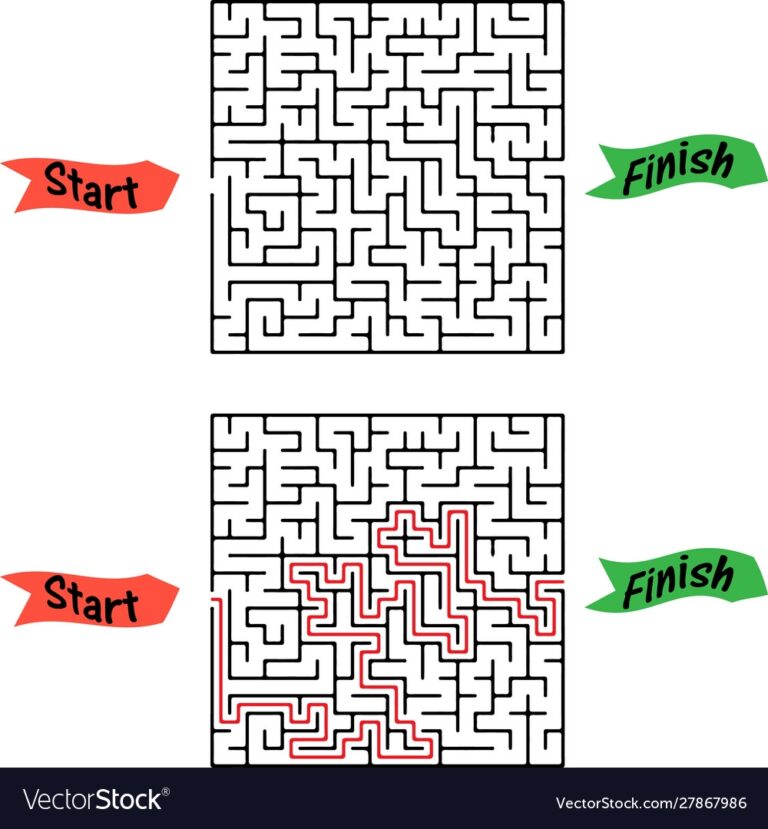 Maze Game Pick Fruits Box Worksheet For Education Vector Image