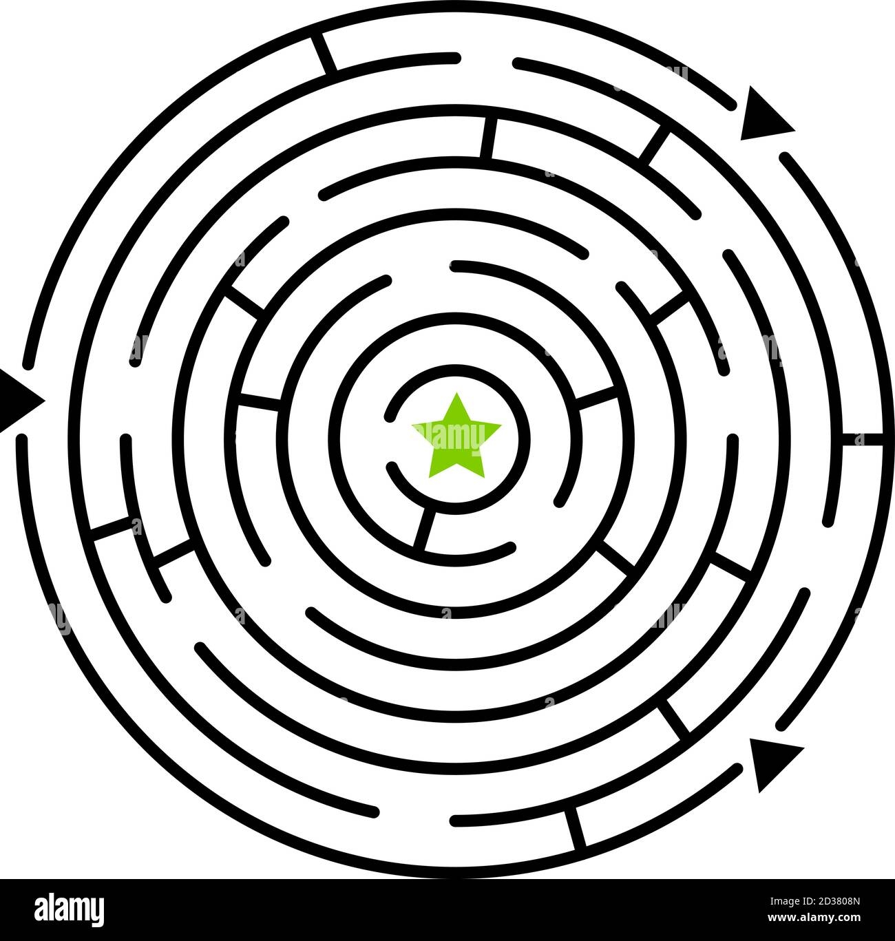 Maze Game Ways To Labyrinth Vector Illustration Labyrinthitis Paths And Many Gates Isolated On White Background Stock Vector Image U0026 Art Alamy