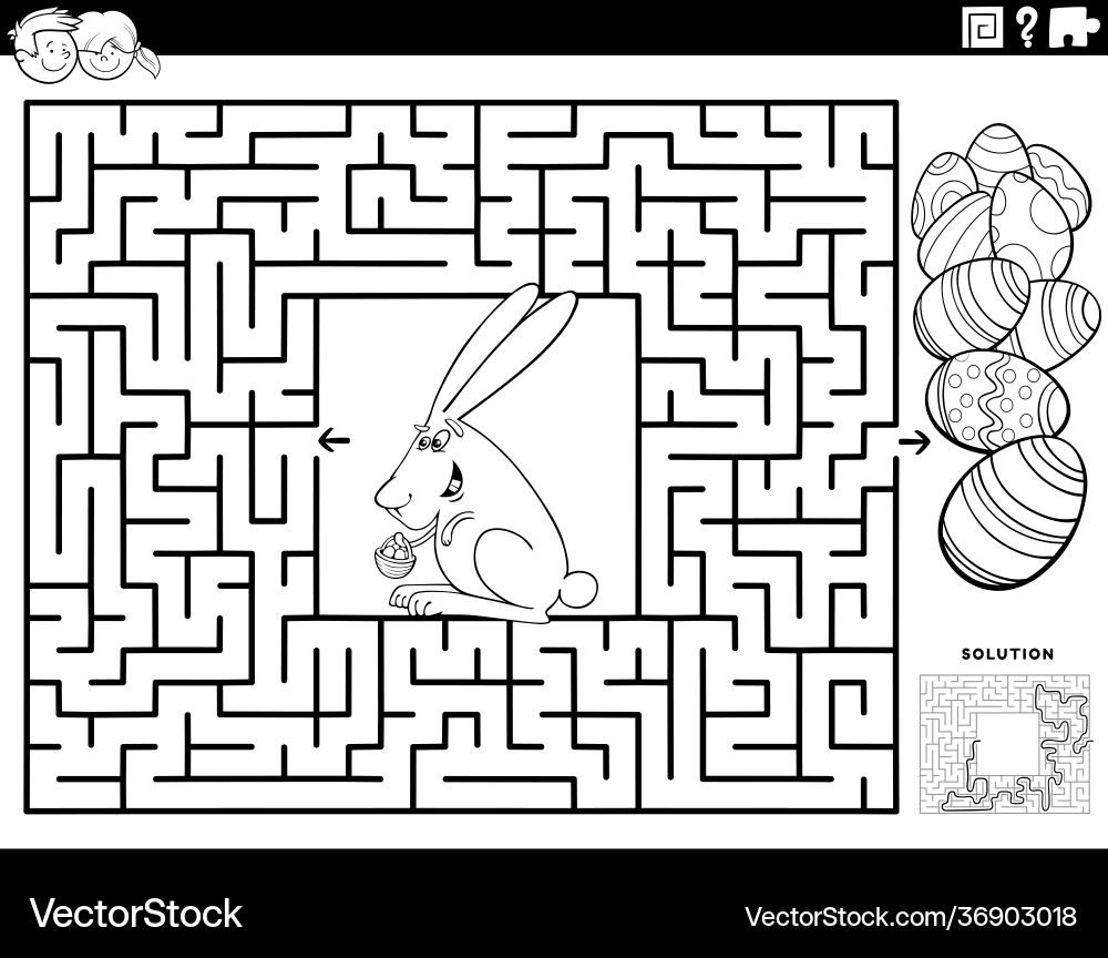 Easter Bunny Maze Worksheet