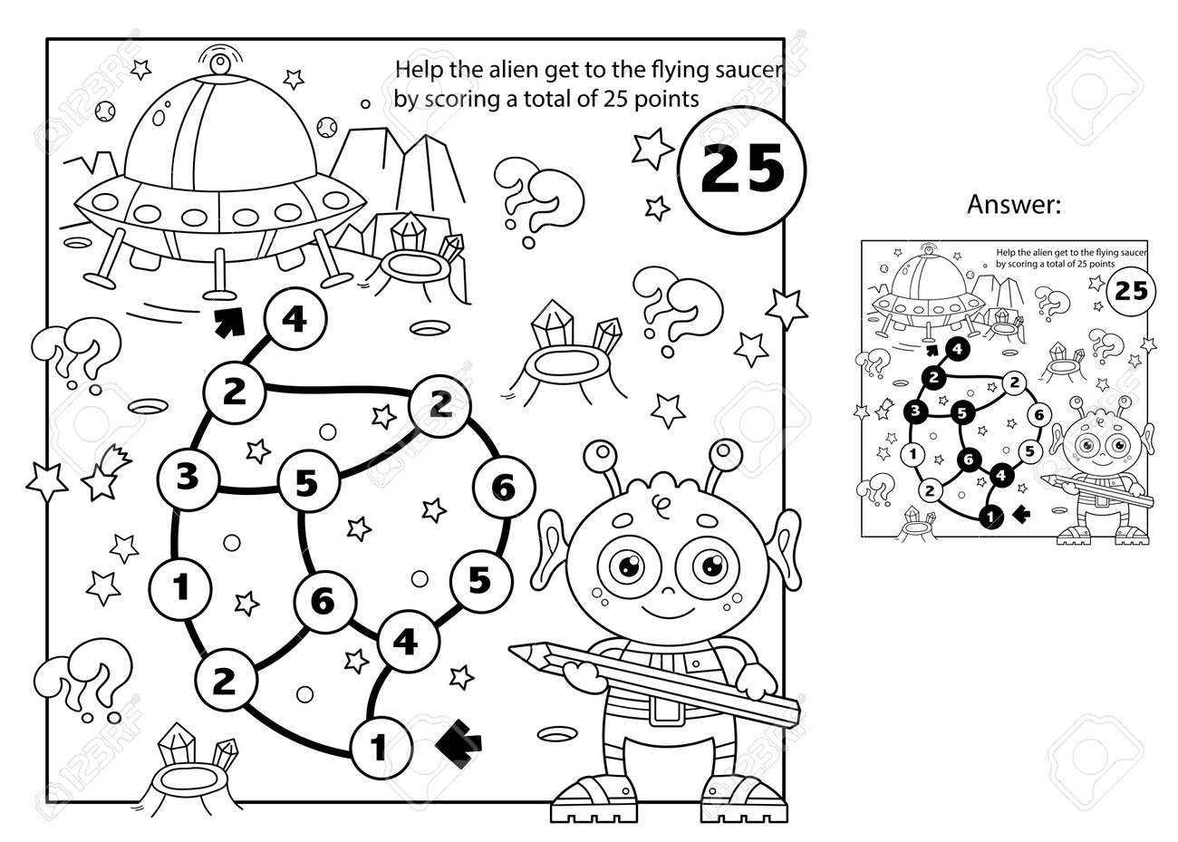 Maze Or Labyrinth Game Mathematical Addition Game Puzzle 