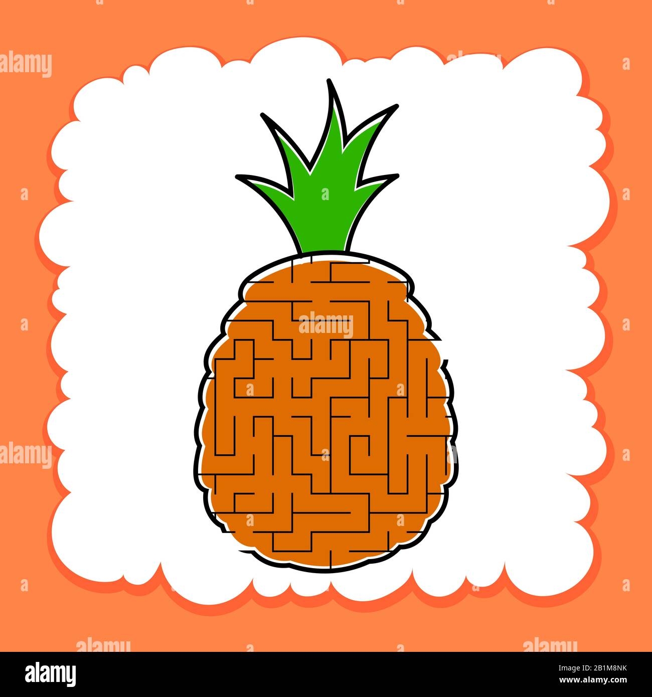 Maze Pineapple Game For Kids Puzzle For Children Cartoon Style Labyrinth Conundrum Color Vector Illustration The Development Of Logical And Spat Stock Vector Image U0026 Art Alamy