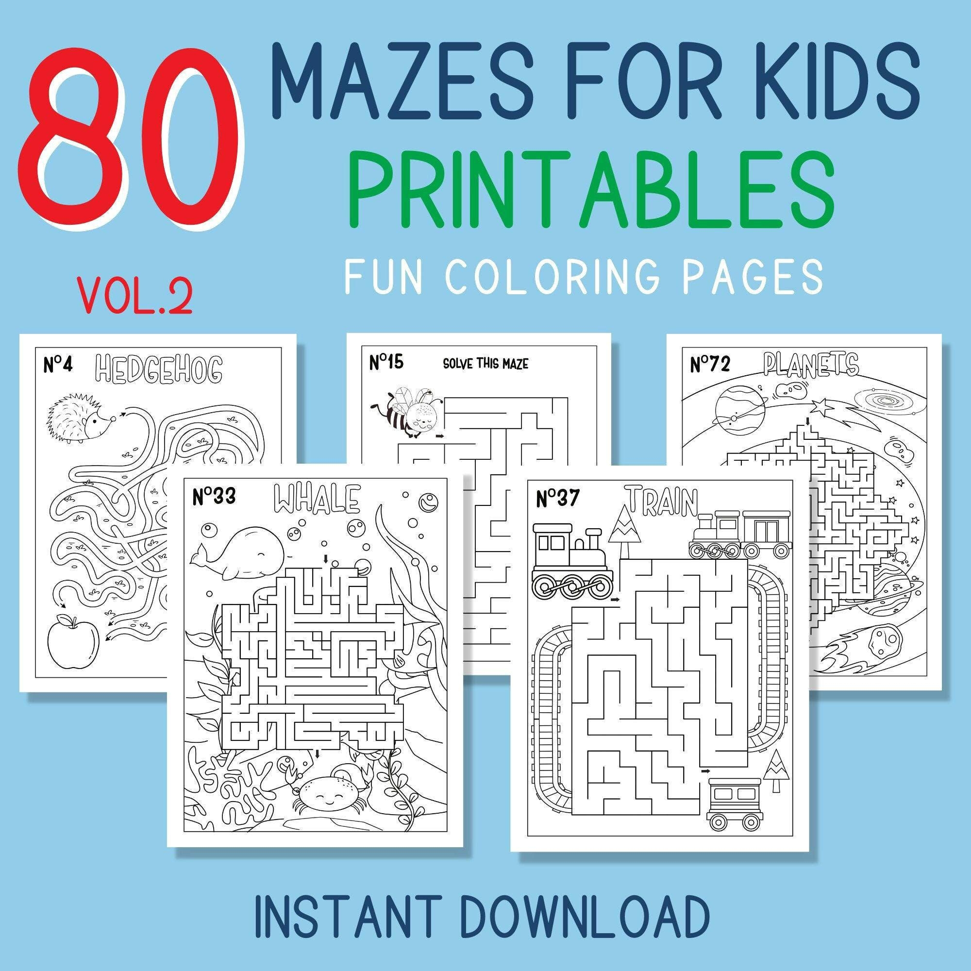 Maze Printable Etsy Espa a