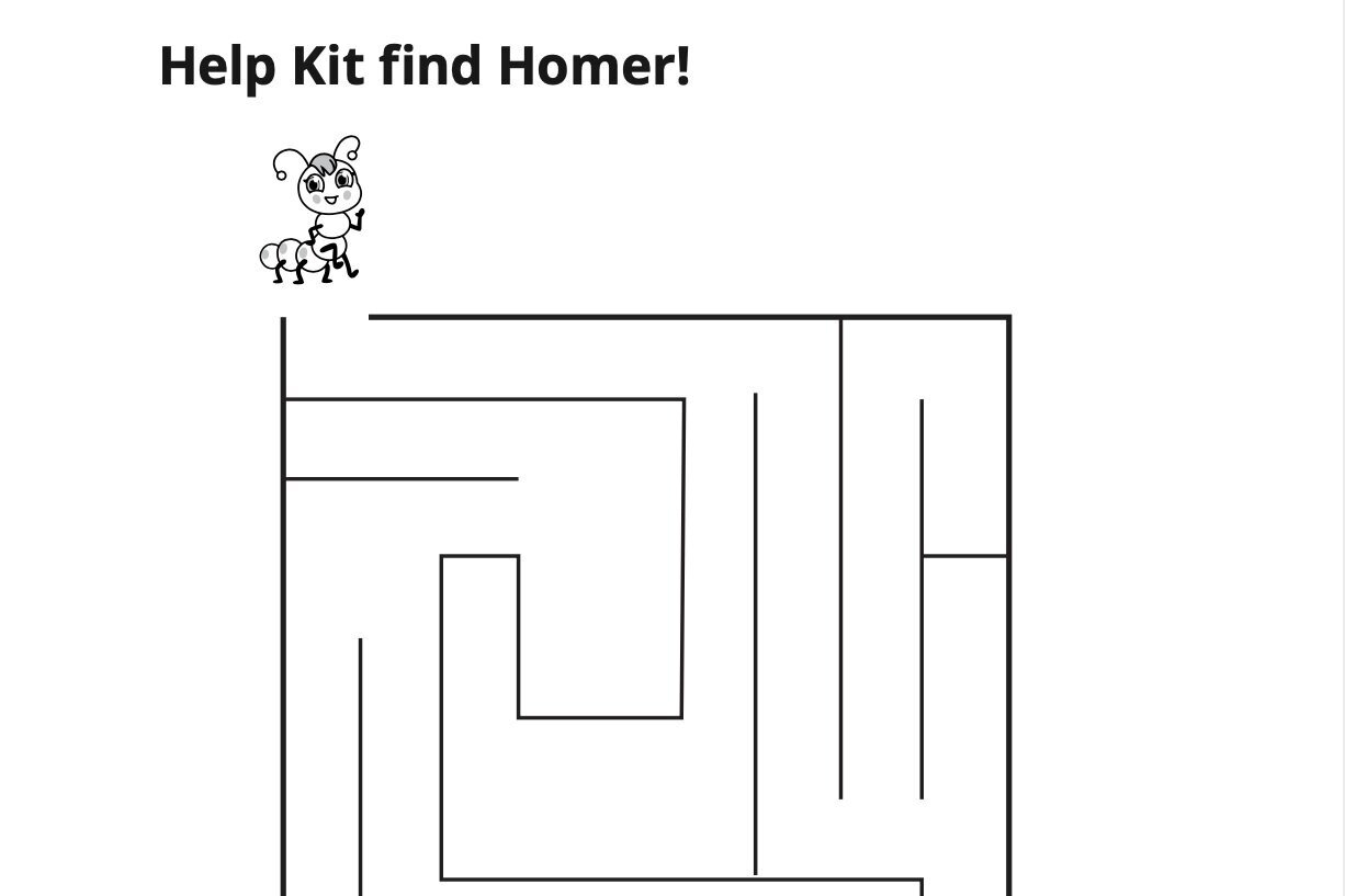 Maze Printables HOMER Activity Center