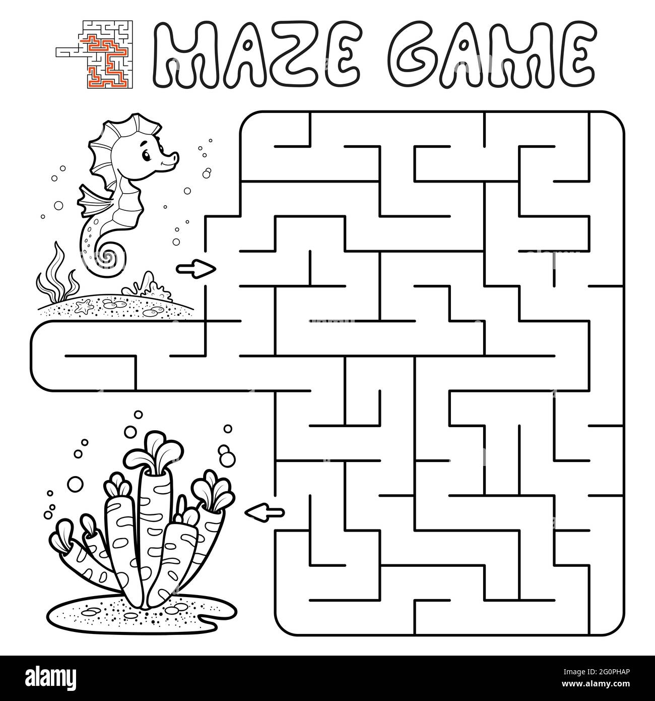Maze Puzzle Game For Children Outline Maze Or Labyrinth Game With 