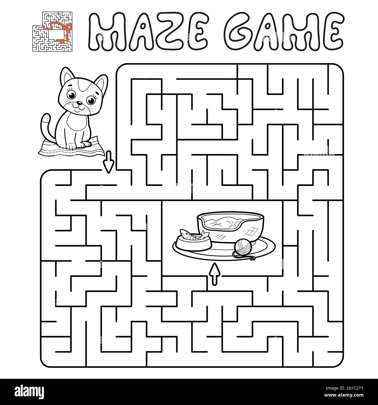 Cat Maze Worksheet