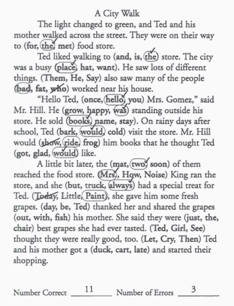MAZE Reading Passage Generator Understanding While Silent Reading Worksheets Library
