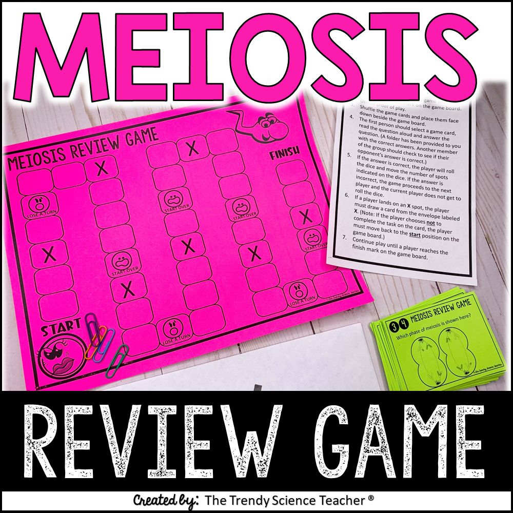 Meiosis Review Game The Trendy Science Teacher