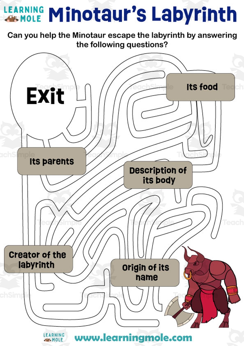 Minotaur Maze Worksheet