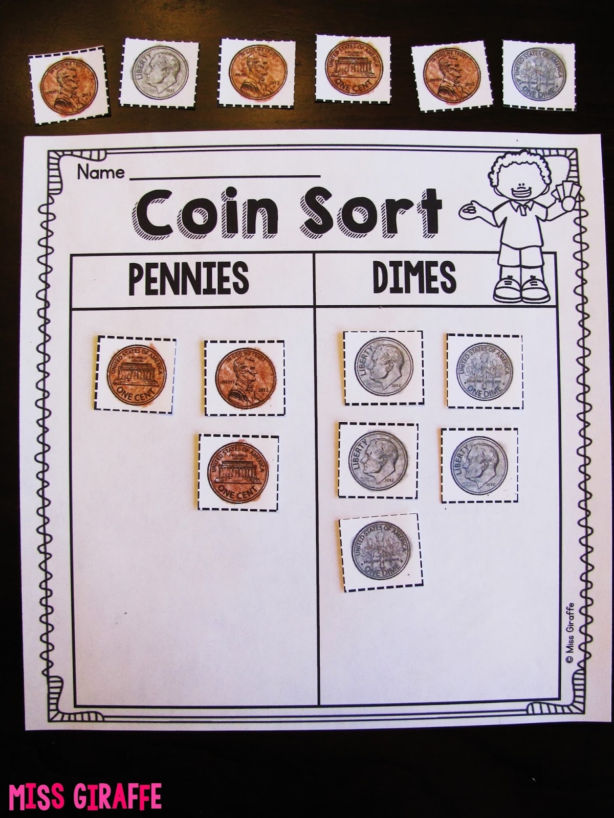 Penny Maze Worksheet