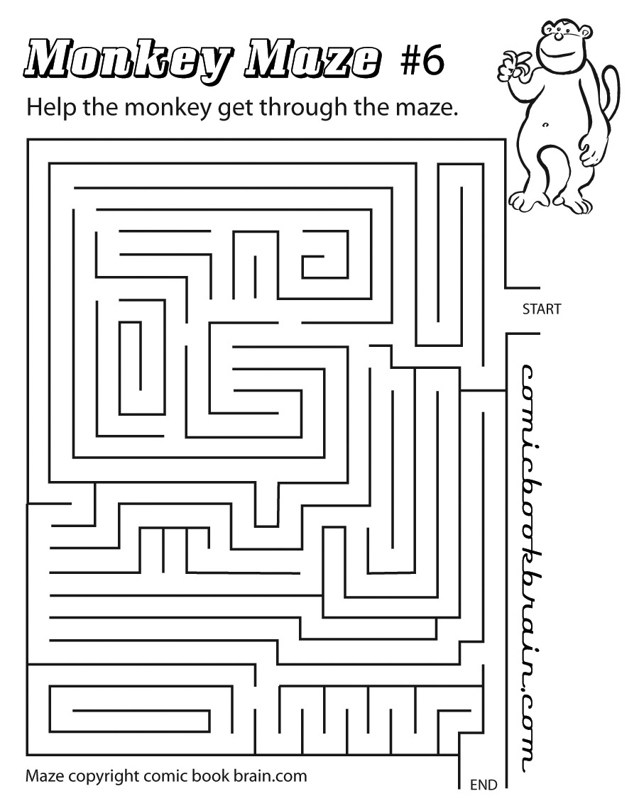 Maze Worksheet For Grade 6