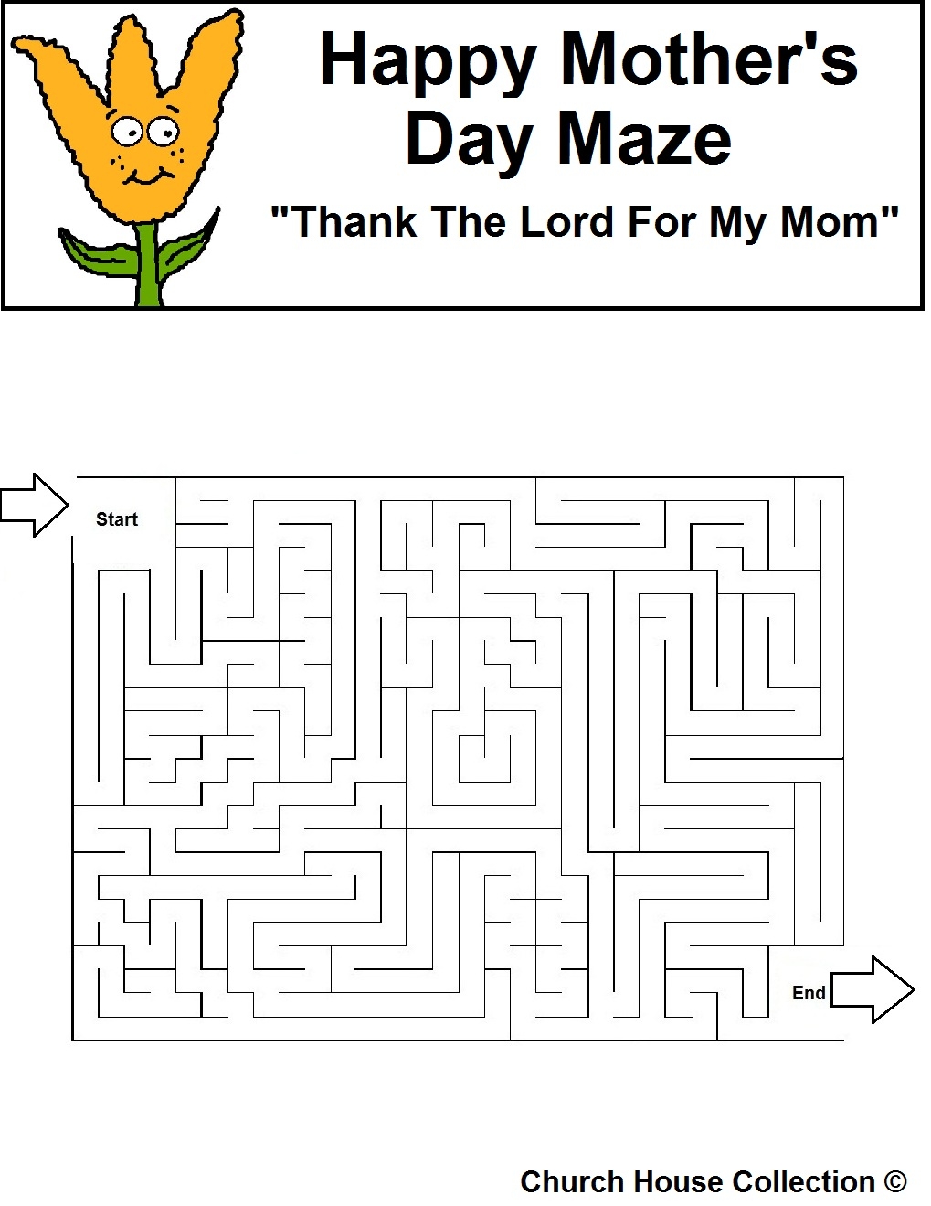 Maze Worksheet Church