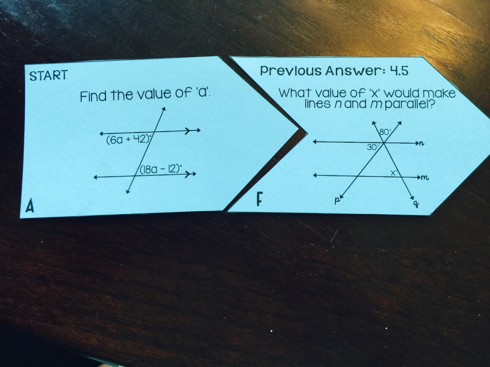 Mrs Newell s Math Google Parallel Lines Cut By Transversal Activity