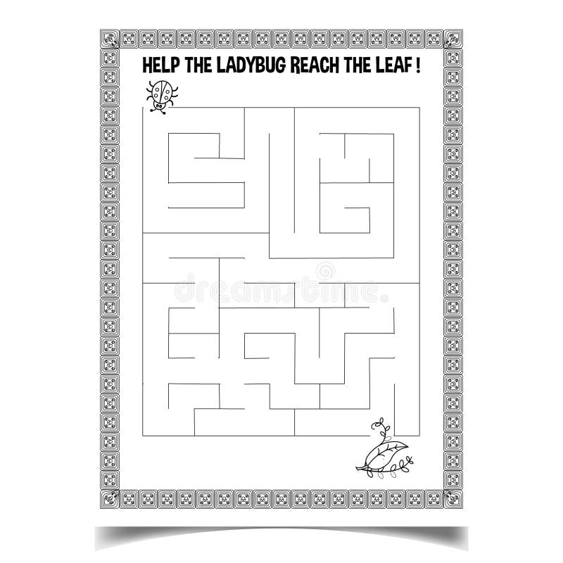 Mystery Maze And Riddle Challenge Worksheet Stock Vector Illustration Of Printable Kindergarten 353734231