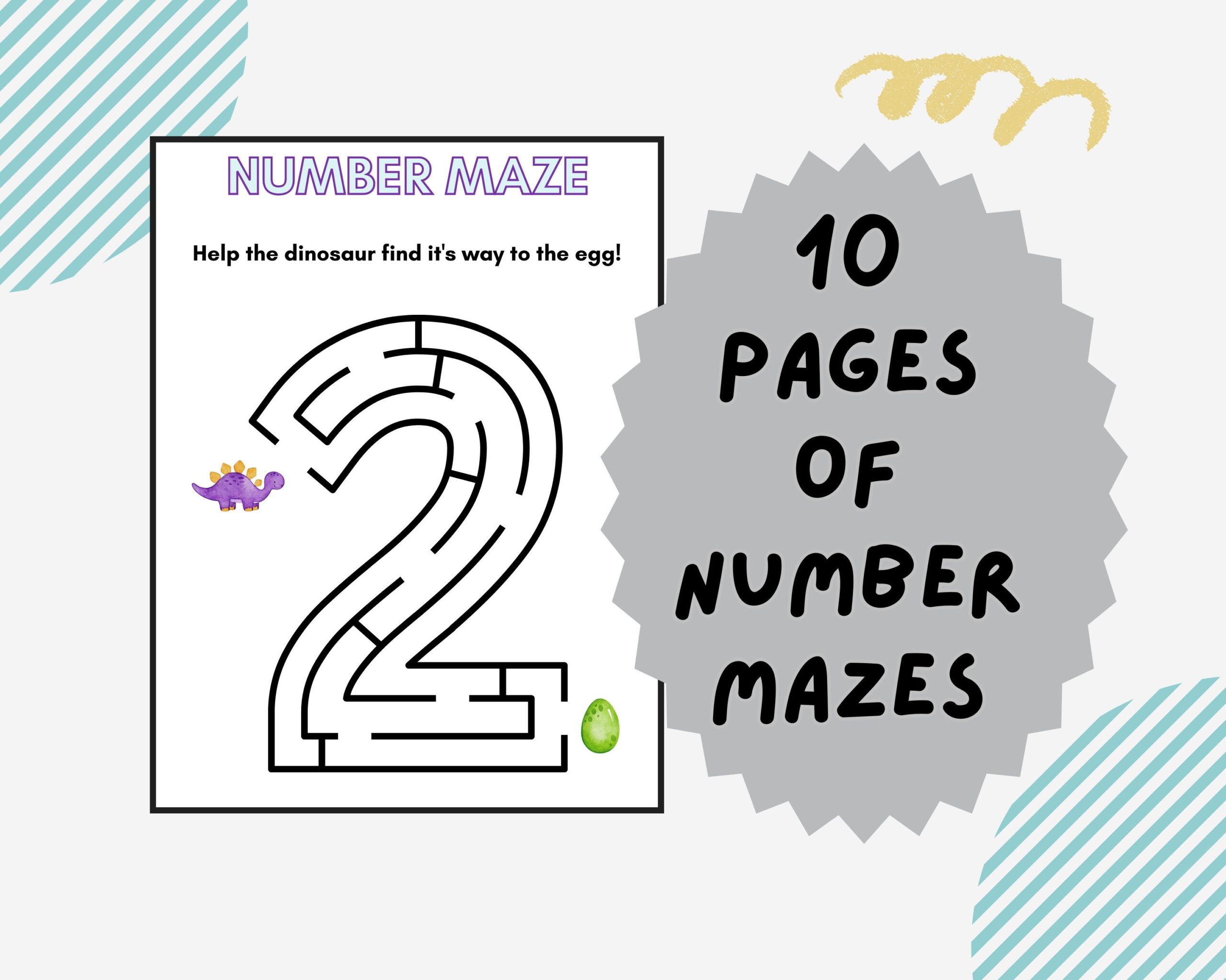 Number Maze Worksheets For Kindergarten Worksheets Library