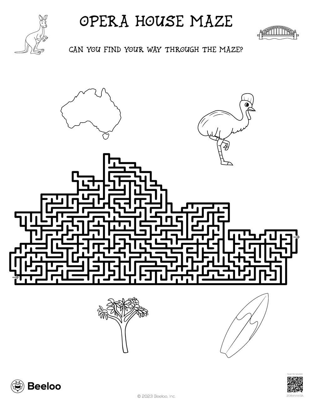 Opera House Maze Beeloo Printable Crafts And Activities For Kids