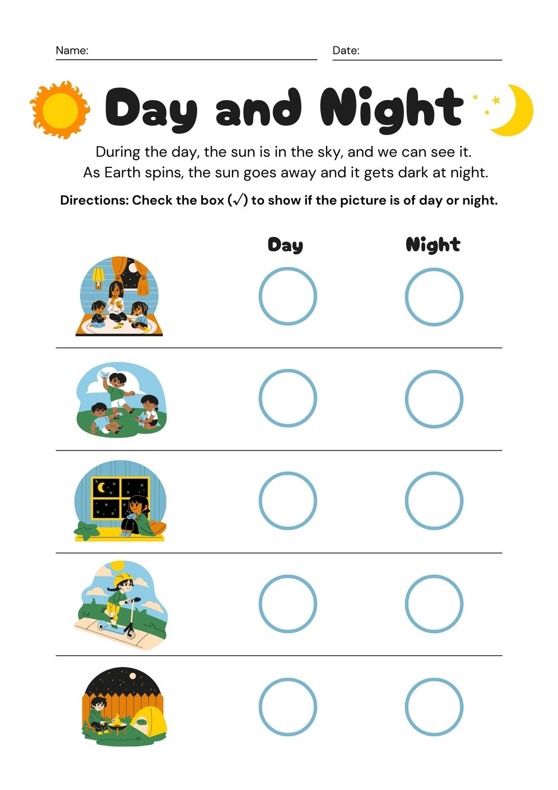 Page 3 Free Editable Kindergarten Worksheet Templates Canva