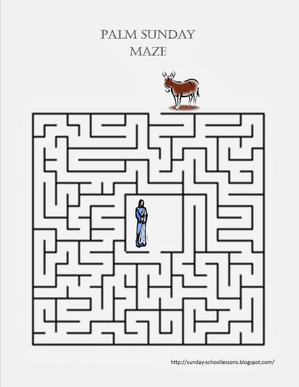 Palm Sunday Maze Sunday School Activities Sunday School 