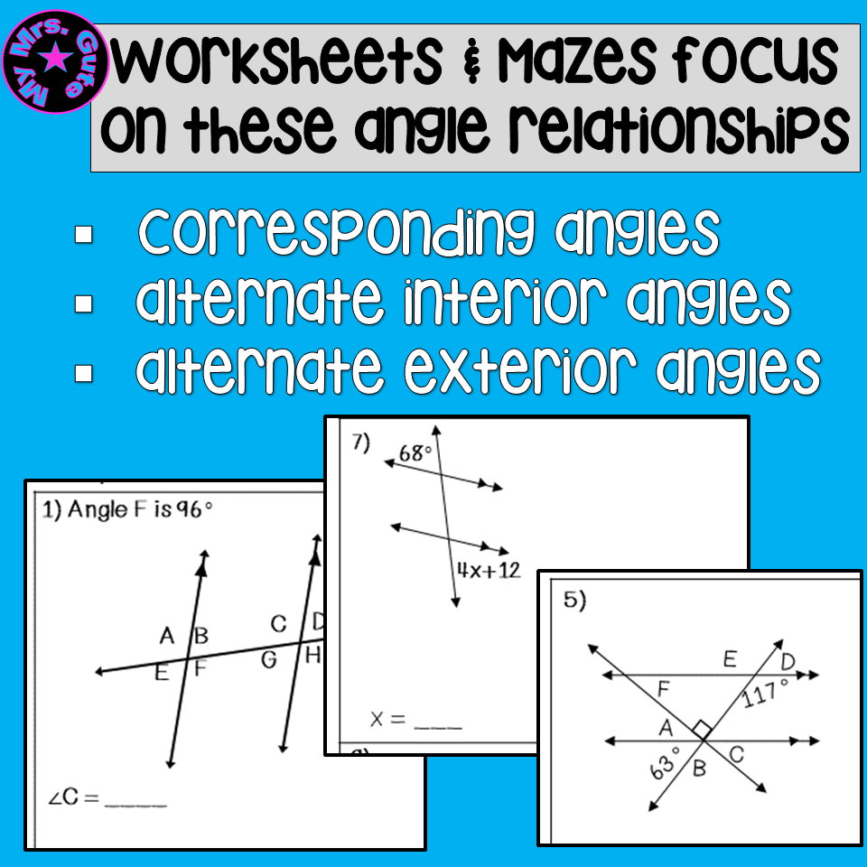 Parallel Lines And Transversals Angle Relationships Math 