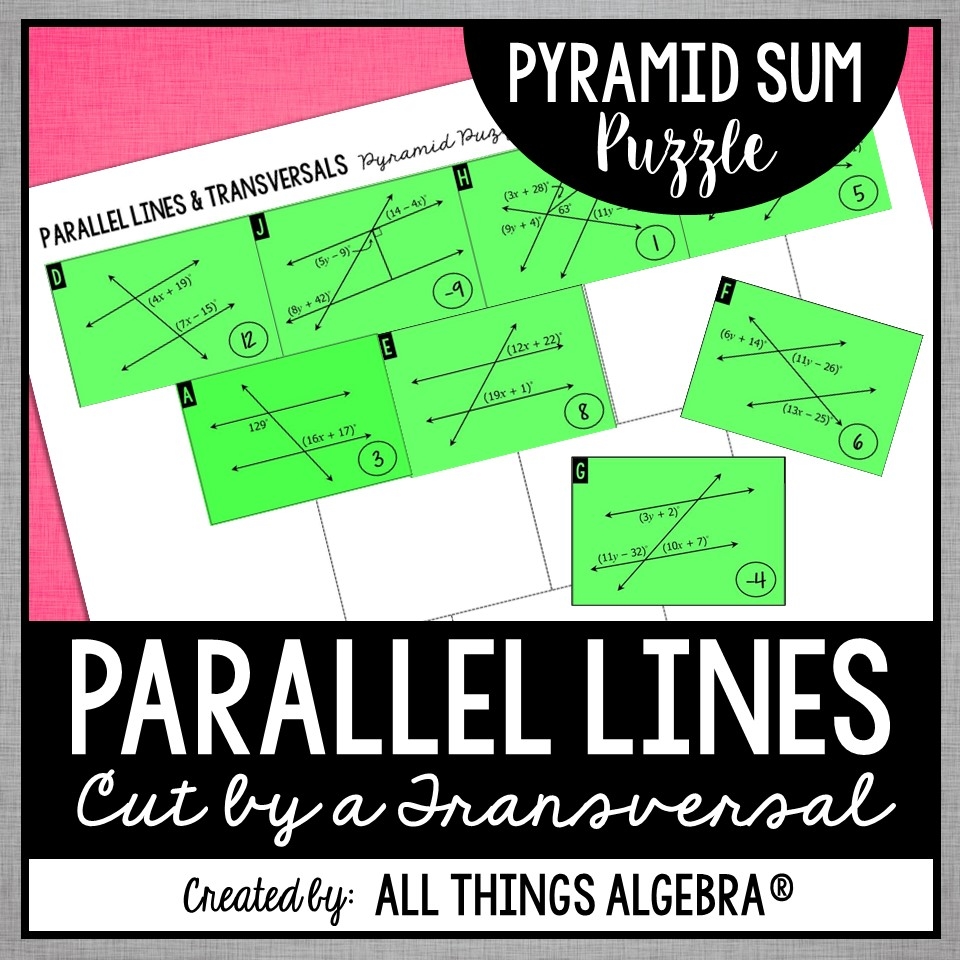 Parallel Lines Cut By A Transversal Maze Worksheet Answer Key