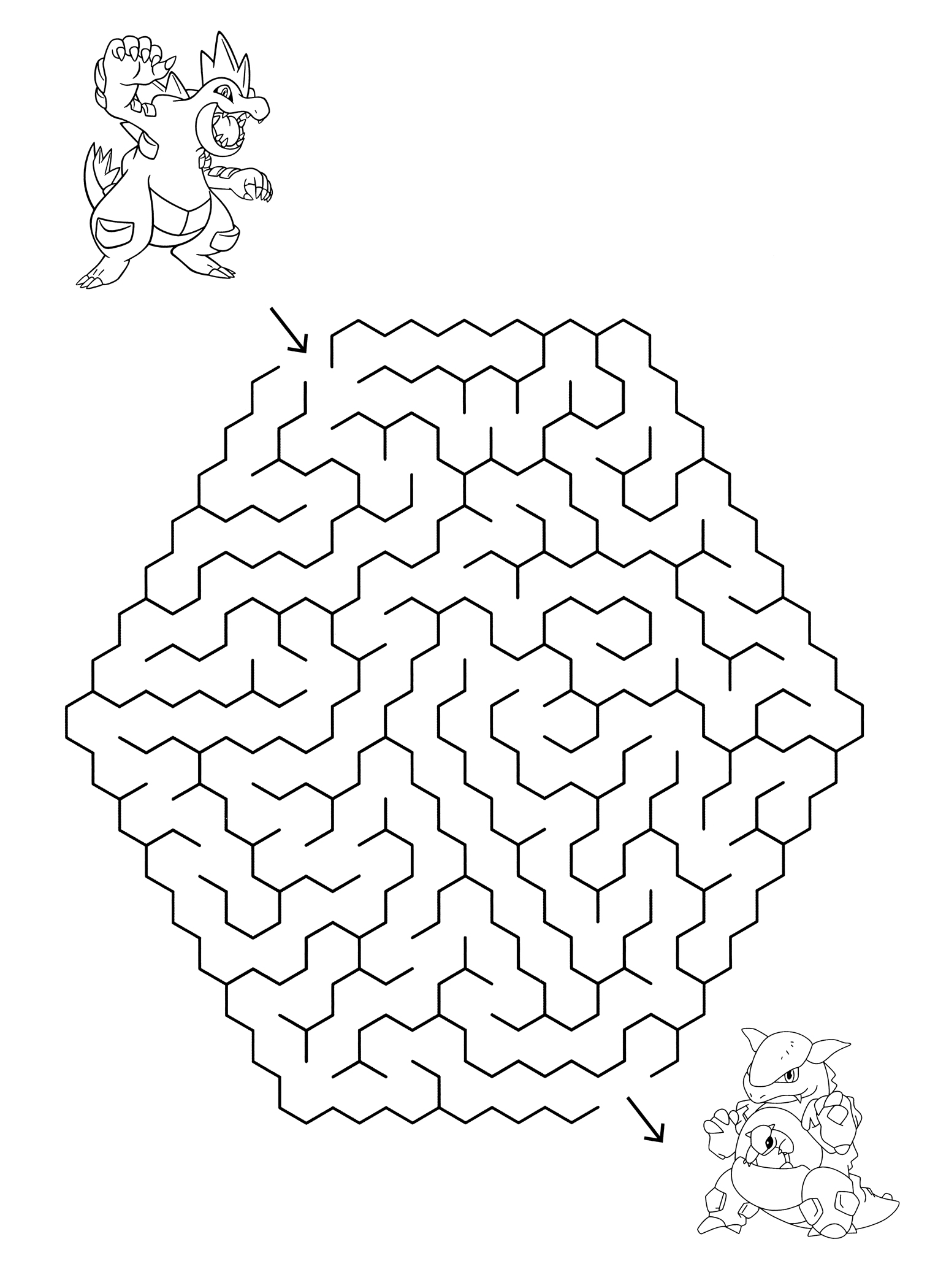Pokemon Maze Coloring Page Free And Printable