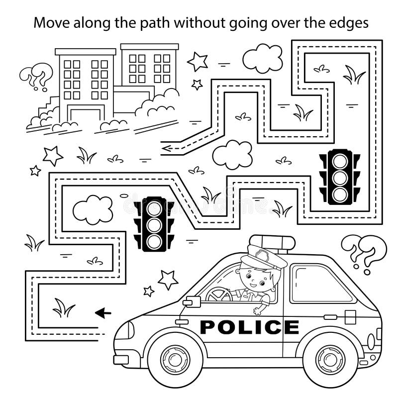 Police Officer Maze Worksheet