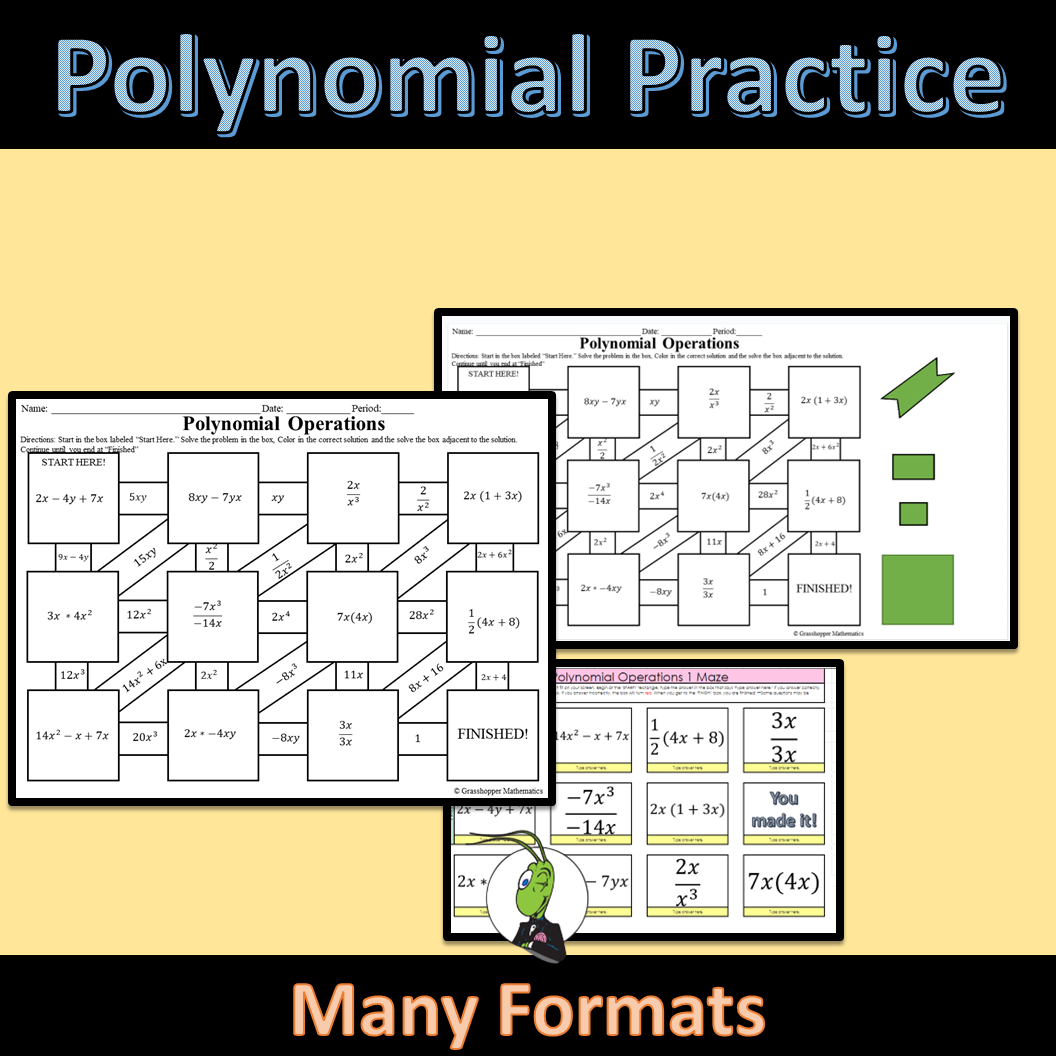 Operations Of Functions Maze Worksheet