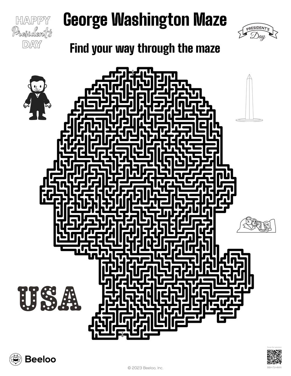 President Maze Worksheet