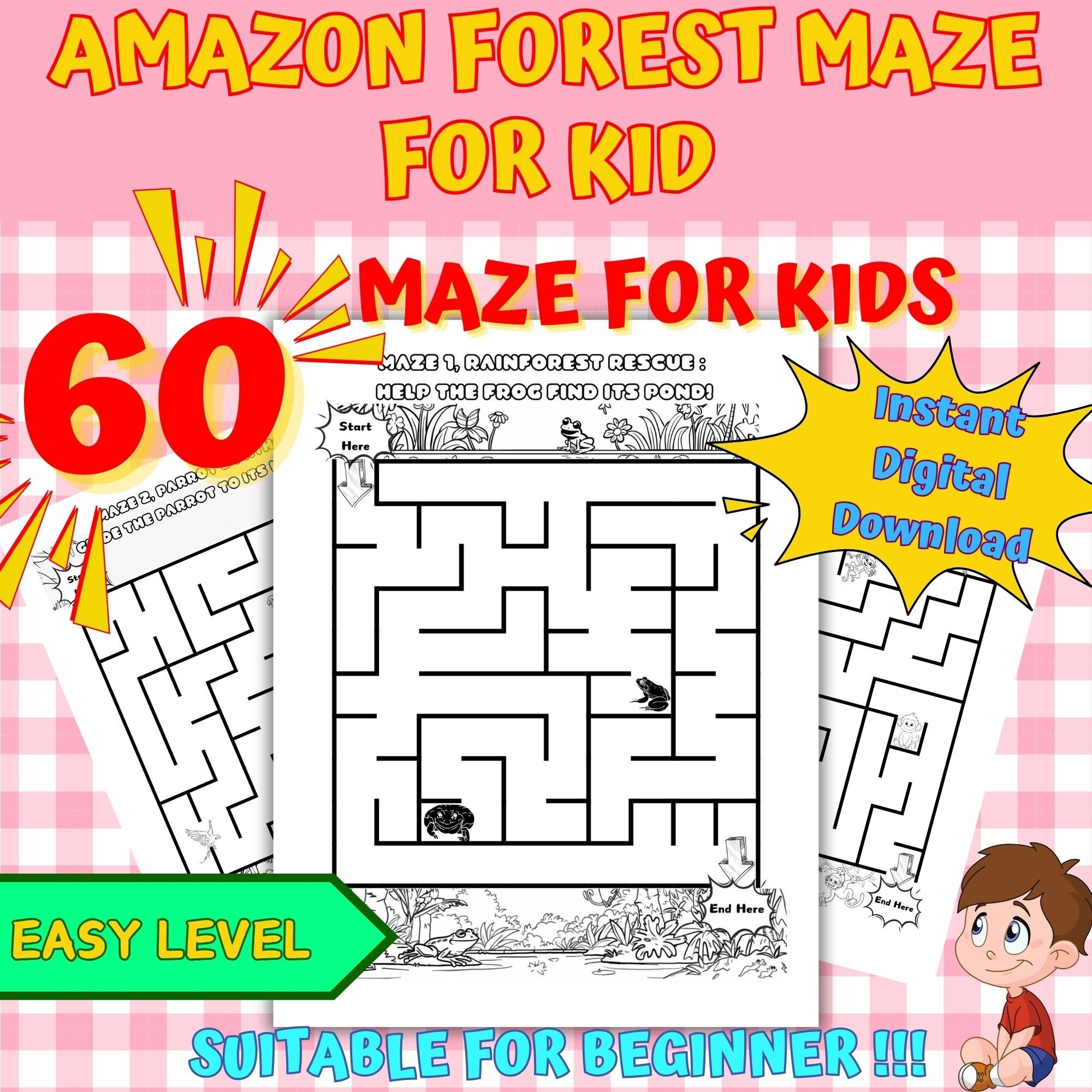 Maze Rainfroest Worksheet