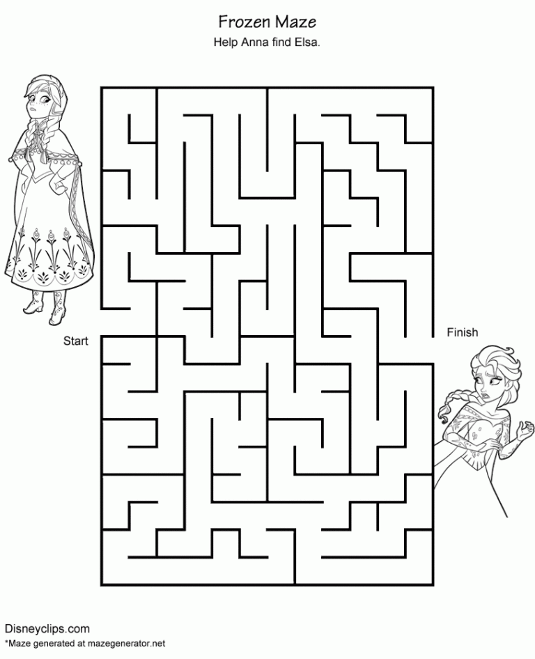 Printable Disney Mazes Disneyclips