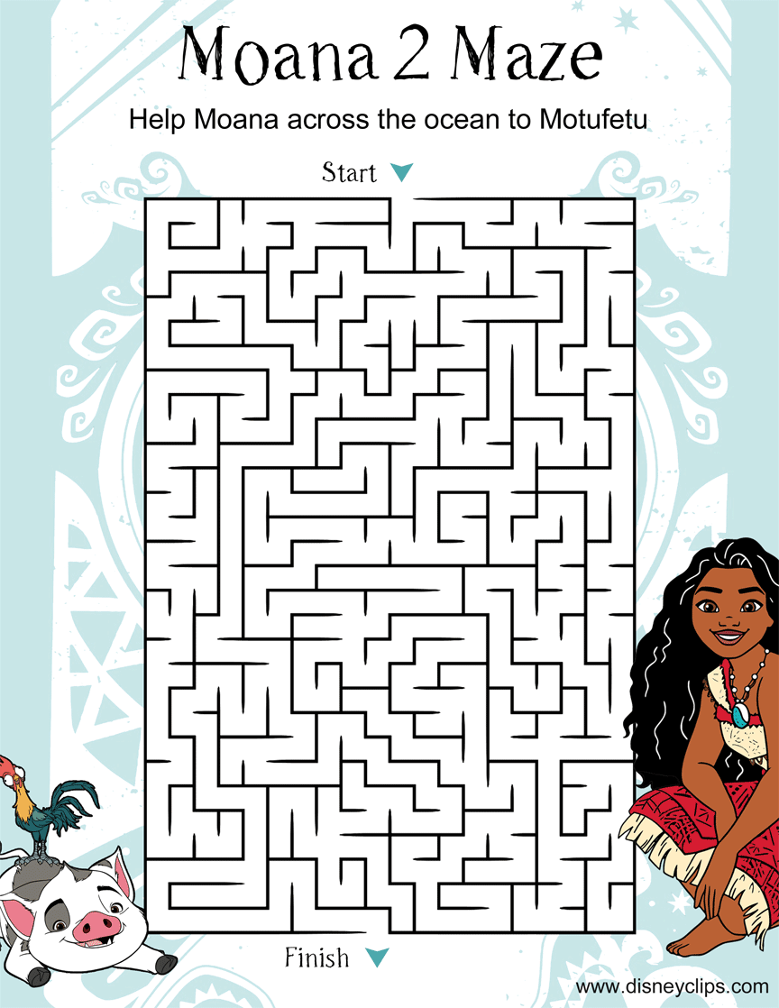 Printable Disney Mazes Disneyclips