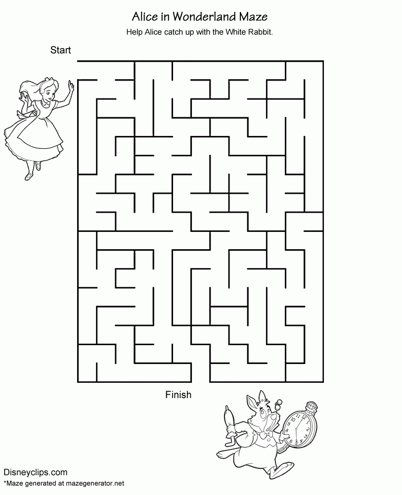 Printable Disney Mazes Disneyclips