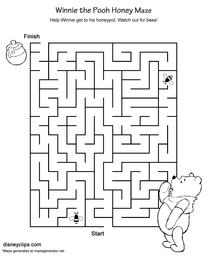 Printable Disney Mazes Disneyclips