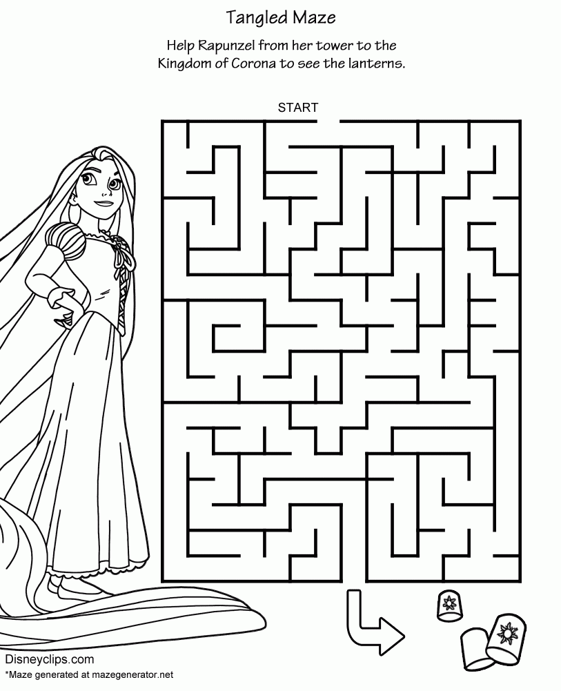 Printable Disney Mazes Worksheets Library