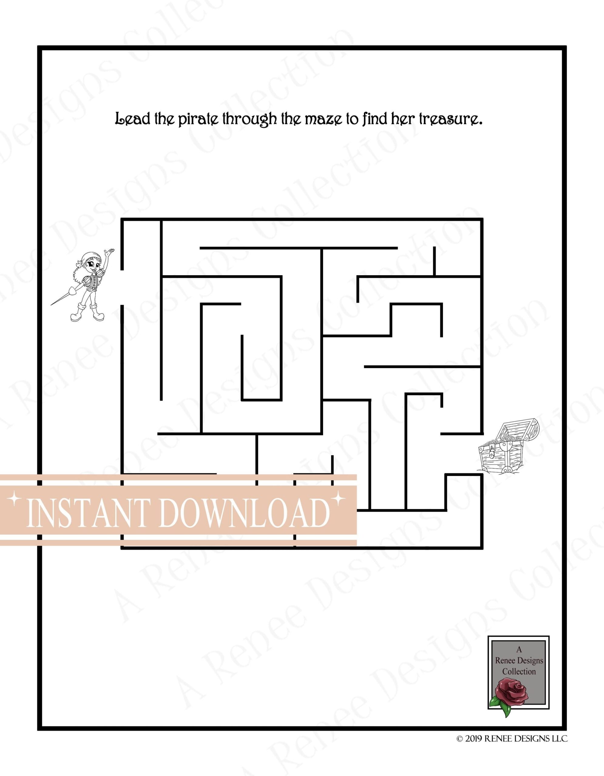 Africa Vocabulary Maze Worksheet