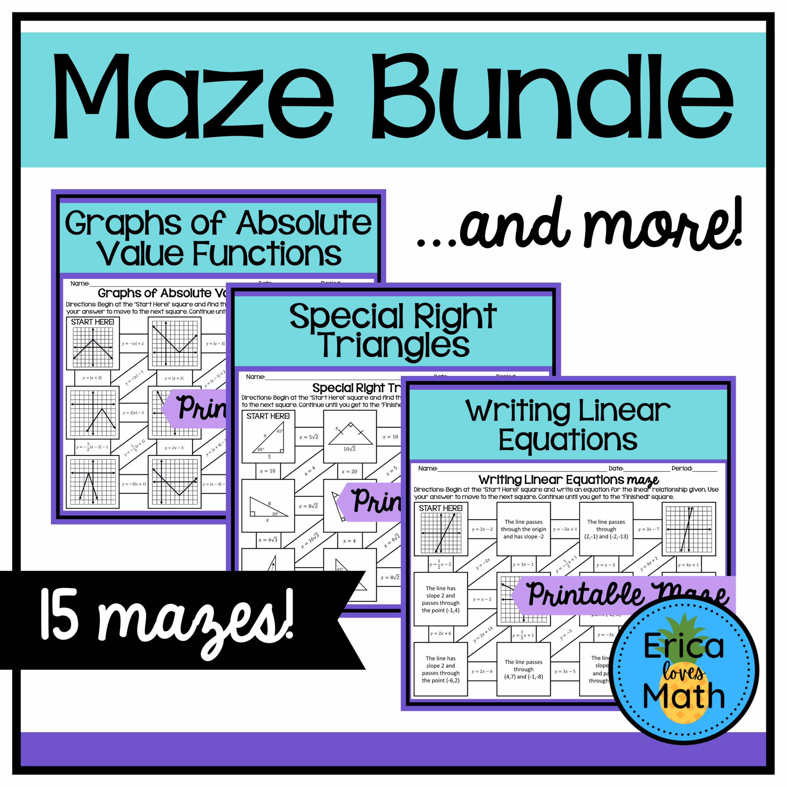 Printable Maze Bundle Of Worksheets Classful