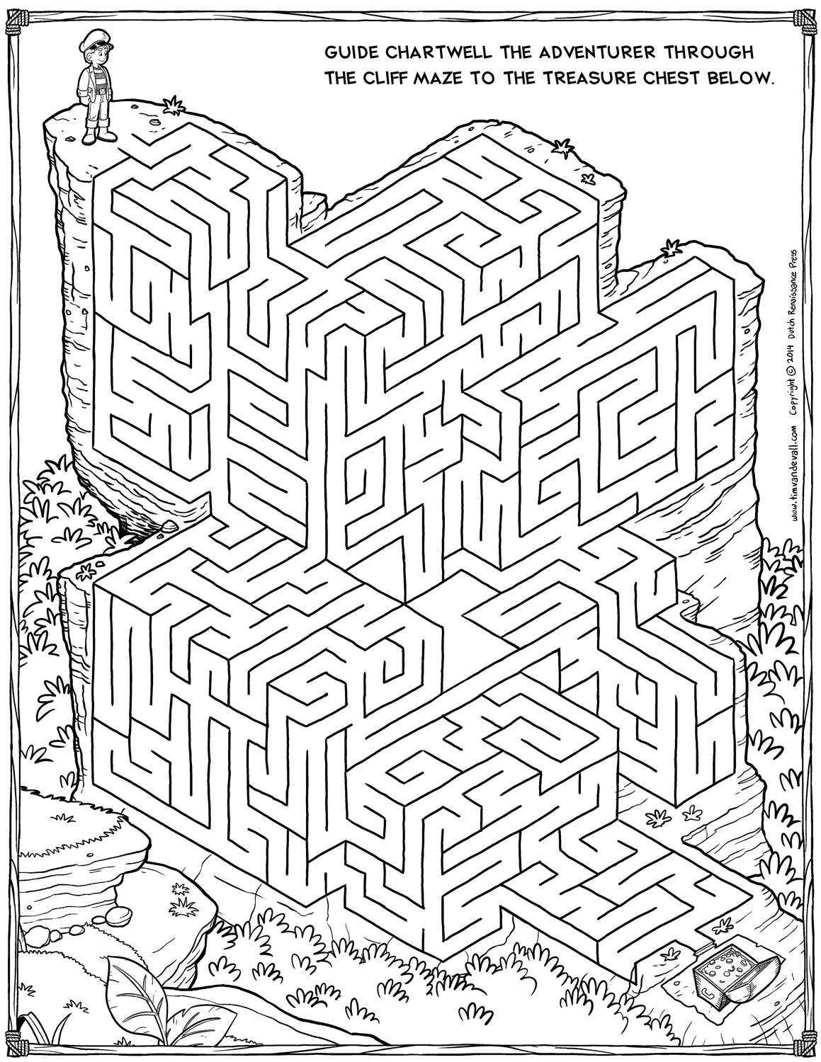 Printable Maze BW Chartwell Tim s Printables