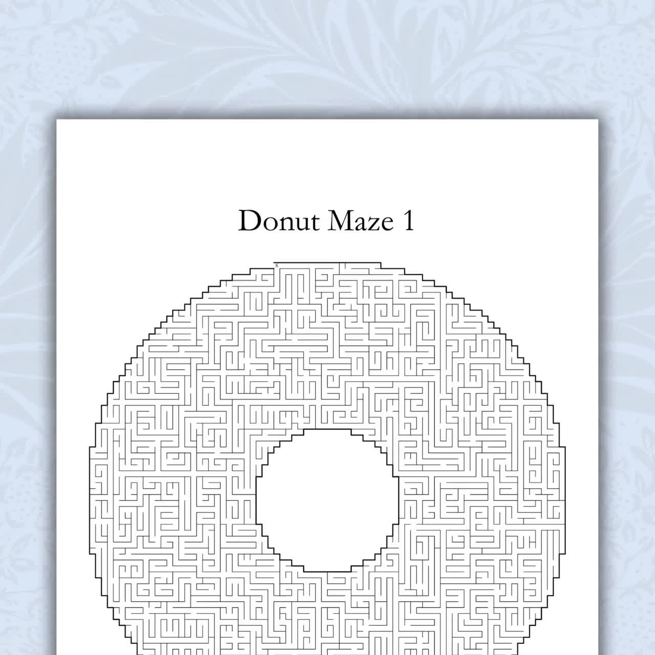 Printable Mazes 25 Hard Donut Shaped Mazes Suitable For Clever Kids And Adults PDF