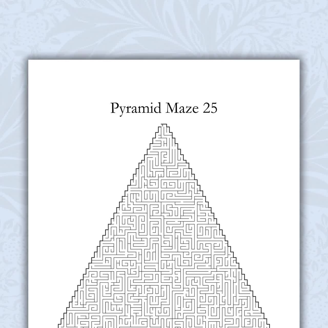 Printable Mazes 25 Hard Pyramid Shaped Mazes Suitable For Clever Kids And Adults PDF